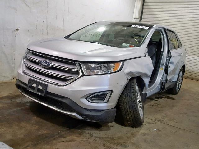 2FMPK4K84GBB76010 - 2016 FORD EDGE TITAN SILVER photo 2