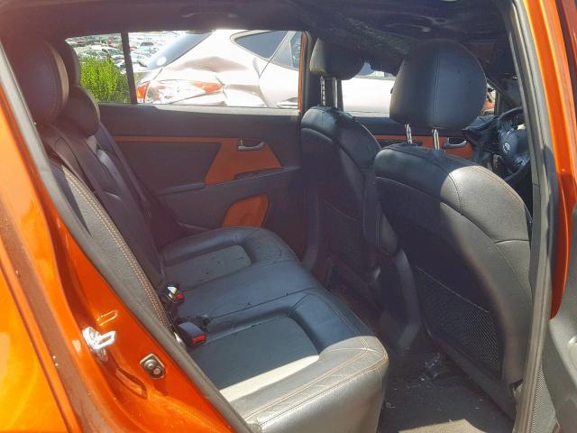 KNDPCCA64B7144770 - 2011 KIA SPORTAGE E ORANGE photo 6