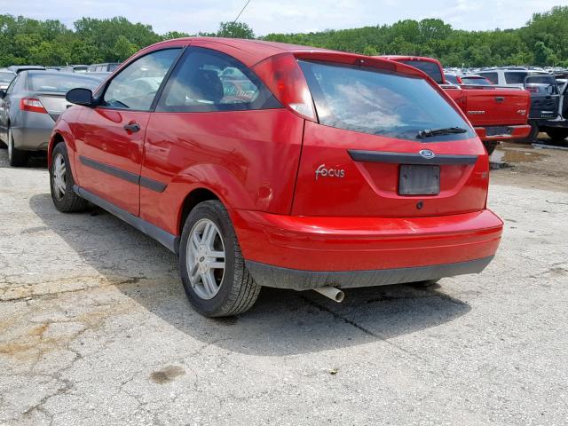 3FAFP313XYR126724 - 2000 FORD FOCUS ZX3 RED photo 3