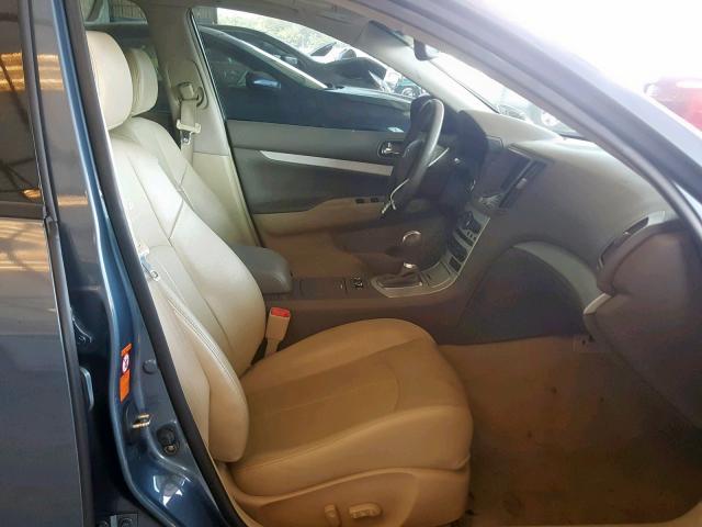 JNKCV61E79M015143 - 2009 INFINITI G37 BASE BLUE photo 5