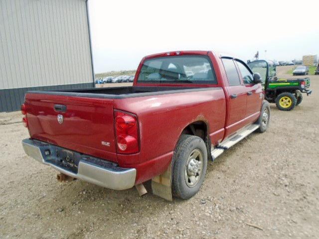 3D7KR28D87G756351 - 2007 DODGE RAM 2500 S 红色 照片 4