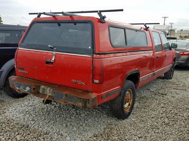 1GTGC33K8NJ701259 - 1992 GMC SIERRA C35 RED photo 4