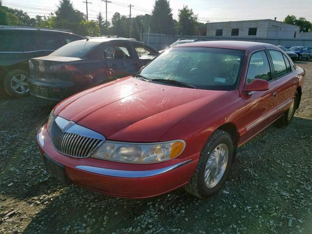 1LNFM97VXWY690219 - 1998 LINCOLN CONTINENTA MAROON photo 2