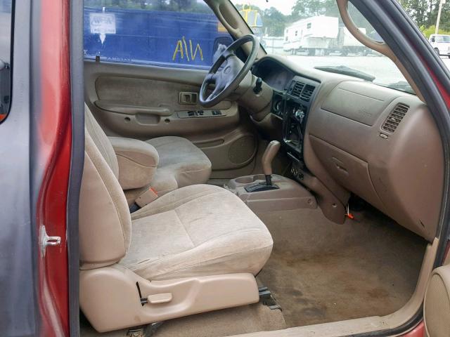 5TESN92N72Z080052 - 2002 TOYOTA TACOMA XTR 勃艮第红 照片 5