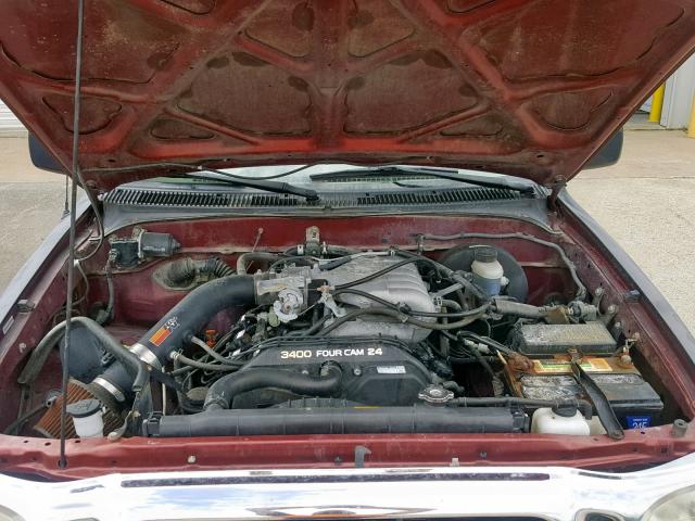 5TESN92N72Z080052 - 2002 TOYOTA TACOMA XTR 勃艮第红 照片 7