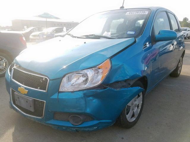 KL1TD66E79B647981 - 2009 CHEVROLET AVEO LS BLUE photo 2