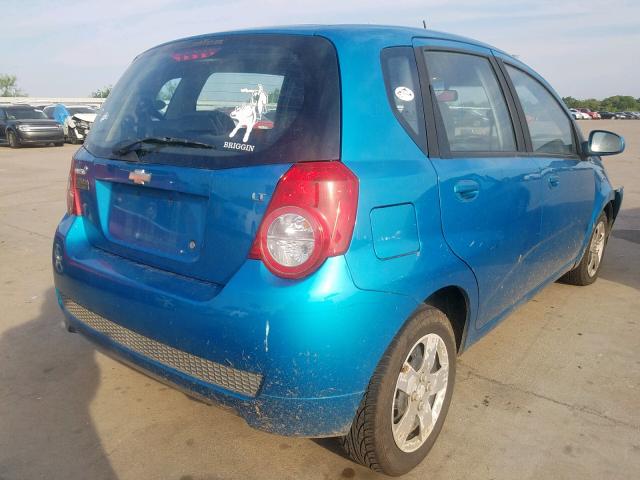 KL1TD66E79B647981 - 2009 CHEVROLET AVEO LS BLUE photo 4