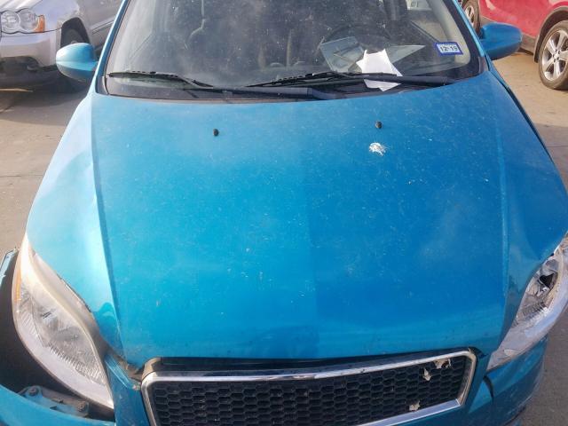 KL1TD66E79B647981 - 2009 CHEVROLET AVEO LS BLUE photo 7