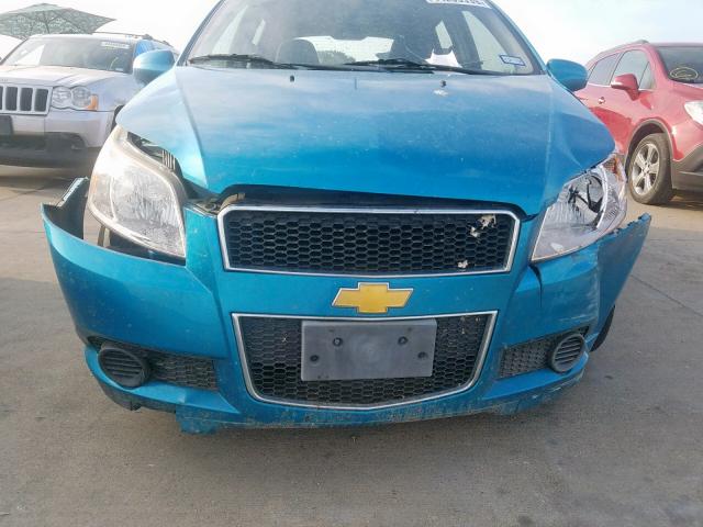 KL1TD66E79B647981 - 2009 CHEVROLET AVEO LS BLUE photo 9