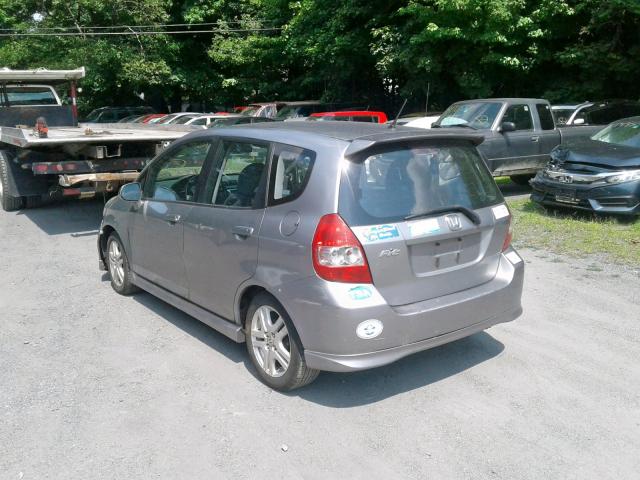 JHMGD376X7S063134 - 2007 HONDA FIT S SILVER photo 3