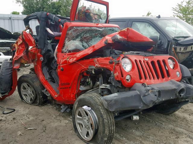 1C4AJWAG9HL500989 - 2017 JEEP WRANGLER S RED photo 1