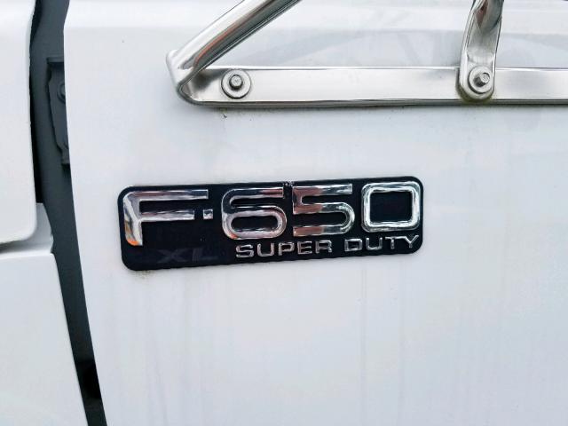 3FDNF6582YMA65751 - 2000 FORD F650 SUPER WHITE photo 9