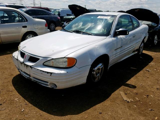 1G2NE12T7XM895658 - 1999 PONTIAC GRAND AM S WHITE photo 2