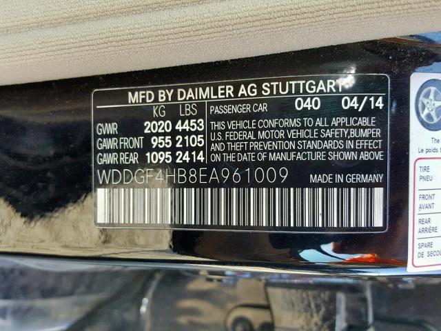 WDDGF4HB8EA961009 - 2014 MERCEDES-BENZ C 250 BLACK photo 10