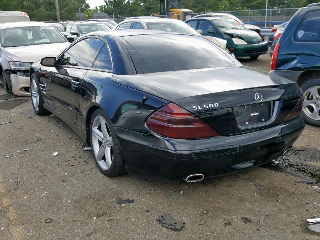 WDBSK75F35F088120 - 2005 MERCEDES-BENZ SL 500 BLACK photo 3