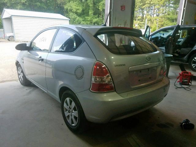 KMHCM36C49U138548 - 2009 HYUNDAI ACCENT GS SILVER photo 3