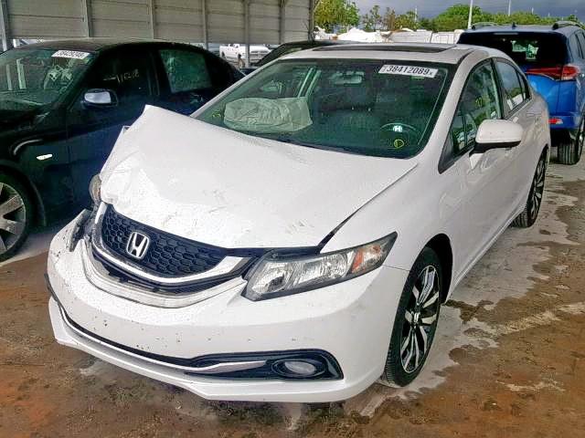 19XFB2F90EE084017 - 2014 HONDA CIVIC EXL WHITE photo 2