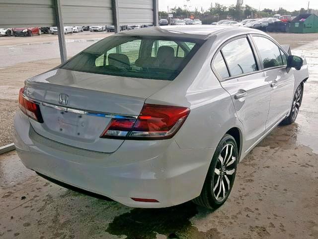 19XFB2F90EE084017 - 2014 HONDA CIVIC EXL WHITE photo 4