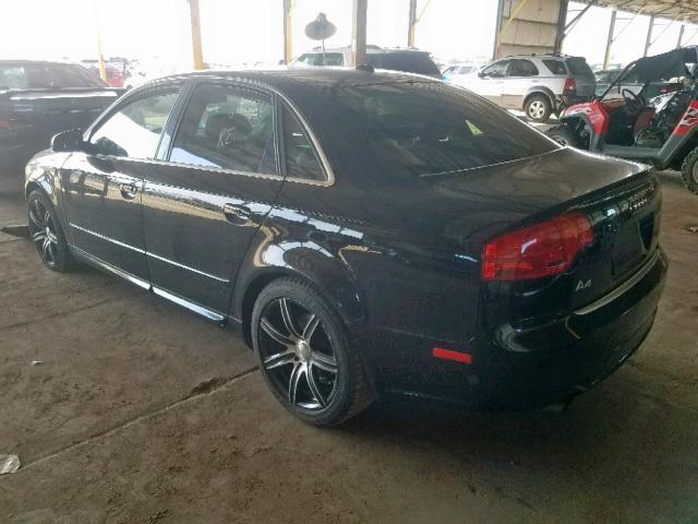 WAUAF78E98A111497 - 2008 AUDI A4 2.0T BLACK photo 3