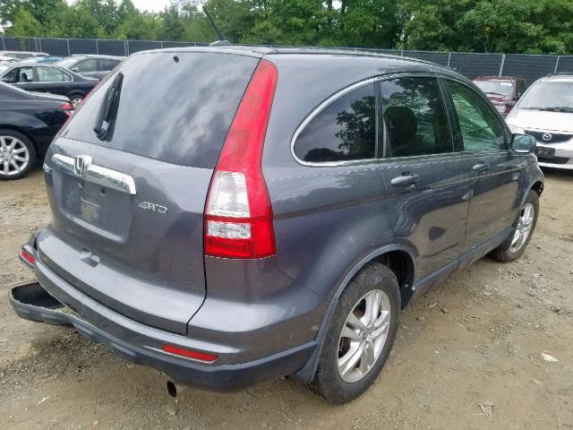 JHLRE4H77BC032207 - 2011 HONDA CR-V EXL GRAY photo 4