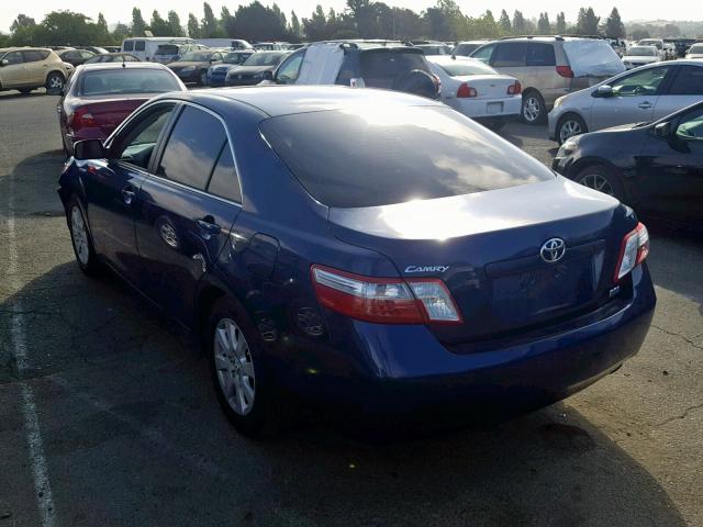 4T1BB46K88U031659 - 2008 TOYOTA CAMRY HYBR BLUE photo 3