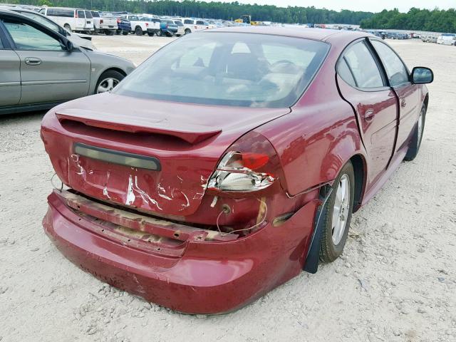 2G2WS522151137576 - 2005 PONTIAC GRAND PRIX MAROON photo 4