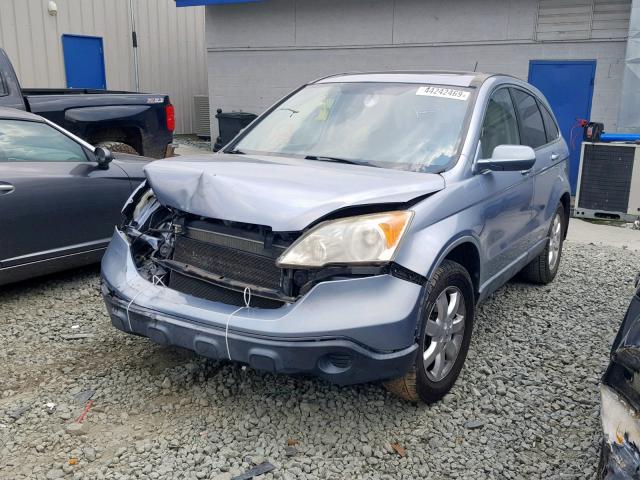 JHLRE38788C039251 - 2008 HONDA CR-V EXL BLUE photo 2