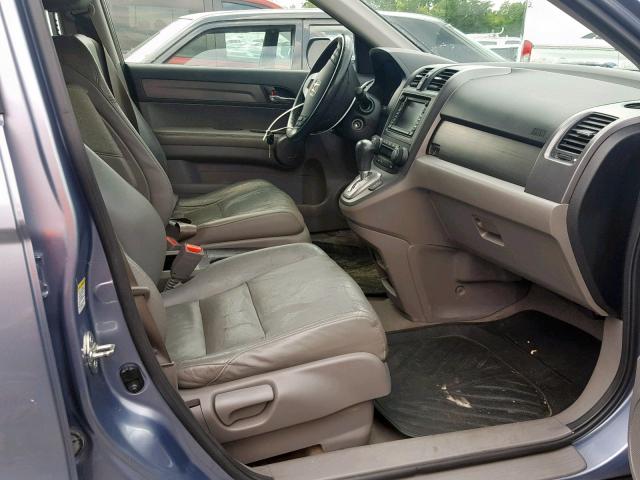 JHLRE38788C039251 - 2008 HONDA CR-V EXL BLUE photo 5