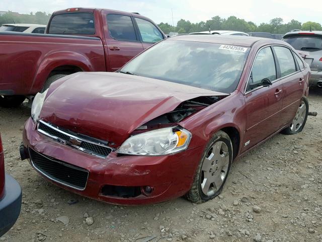 2G1WD58CX79330425 - 2007 CHEVROLET IMPALA SUP RED photo 2