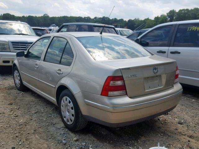 3VWRA69M64M100052 - 2004 VOLKSWAGEN JETTA GL BEIGE photo 3