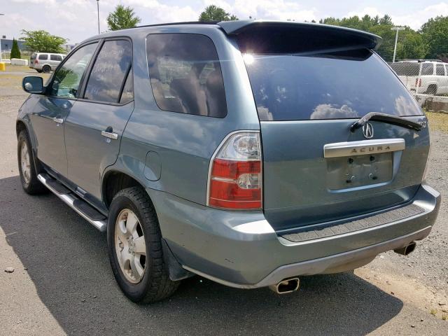 2HNYD18225H549912 - 2005 ACURA MDX BLUE photo 3