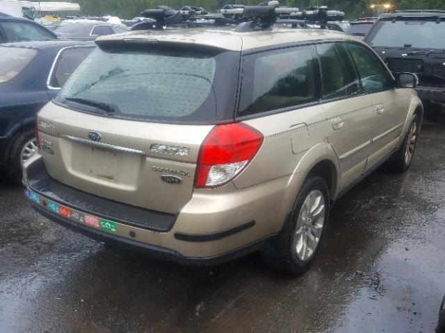 4S4BP86C684324154 - 2008 SUBARU OUTBACK 3. TAN photo 4