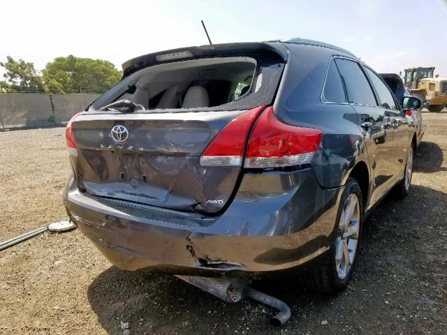 4T3BK3BB1AU027370 - 2010 TOYOTA VENZA GRAY photo 4