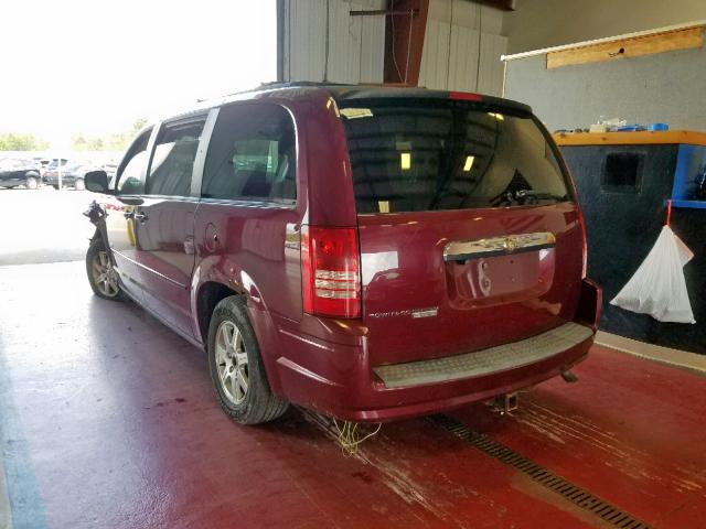 2A8HR54P48R843982 - 2008 CHRYSLER TOWN & COU RED photo 3