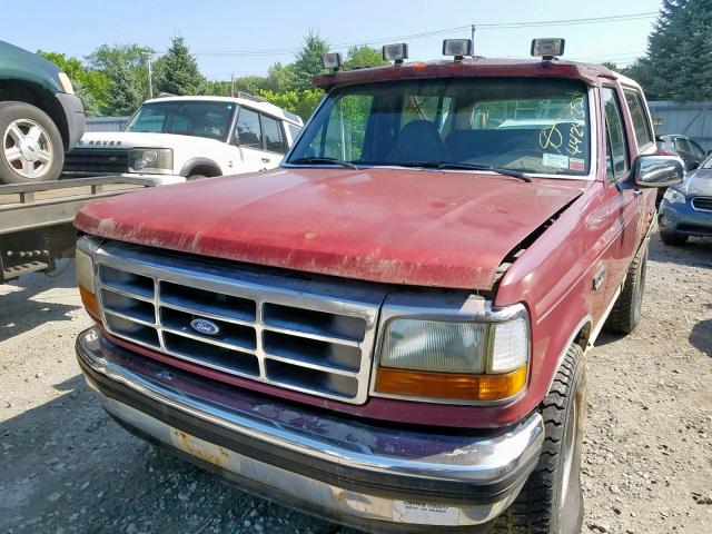 1FMEU15H3PLA49583 - 1993 FORD BRONCO U10 RED photo 2