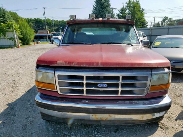 1FMEU15H3PLA49583 - 1993 FORD BRONCO U10 RED photo 9