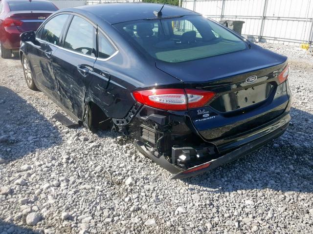 3FA6P0G70GR273111 - 2016 FORD FUSION S BLACK photo 3