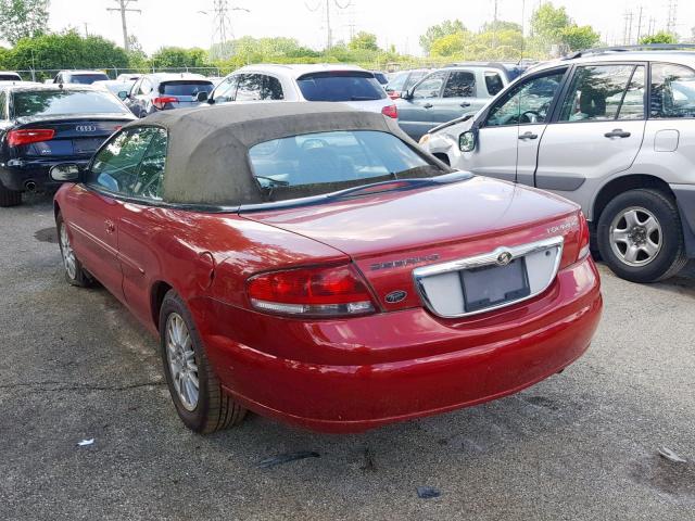 1C3EL55R36N113216 - 2006 CHRYSLER SEBRING TO RED photo 3