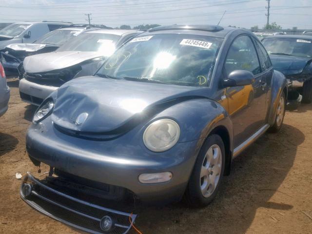 3VWCK21C73M400244 - 2003 VOLKSWAGEN NEW BEETLE ნაცრისფერი ფოტო 2