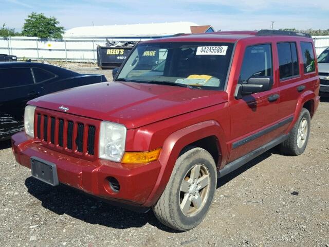 1J8HG48K96C342624 - 2006 JEEP COMMANDER RED photo 2