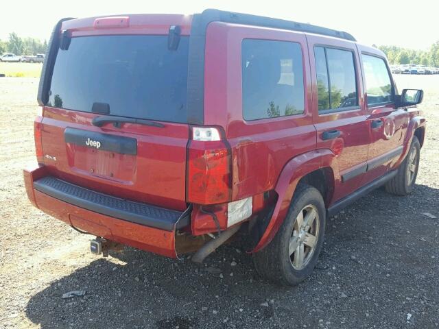 1J8HG48K96C342624 - 2006 JEEP COMMANDER RED photo 4