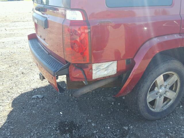 1J8HG48K96C342624 - 2006 JEEP COMMANDER RED photo 9