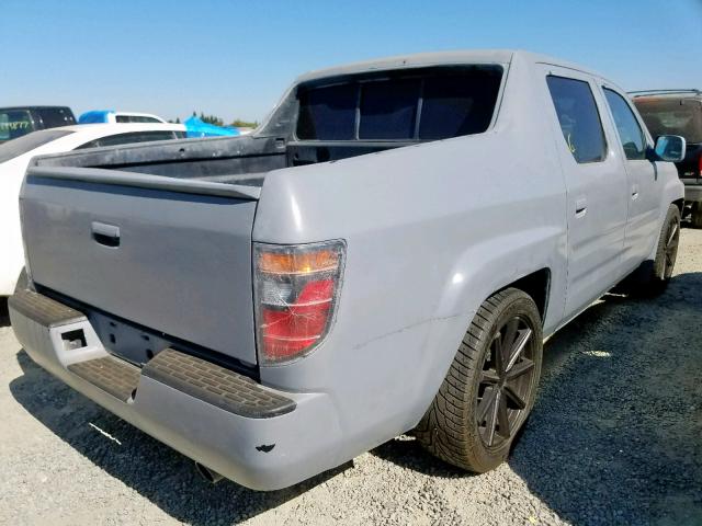 2HJYK16248H506672 - 2008 HONDA RIDGELINE GRAY photo 4