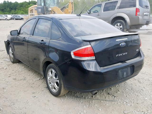 1FAHP36N09W255492 - 2009 FORD FOCUS SES BLACK photo 3