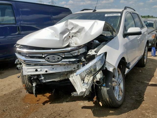 2FMDK3JC5DBA21903 - 2013 FORD EDGE SEL WHITE photo 2