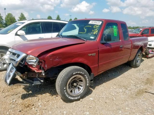 1FTYR14V9XPA17692 - 1999 FORD RANGER SUP MAROON photo 2