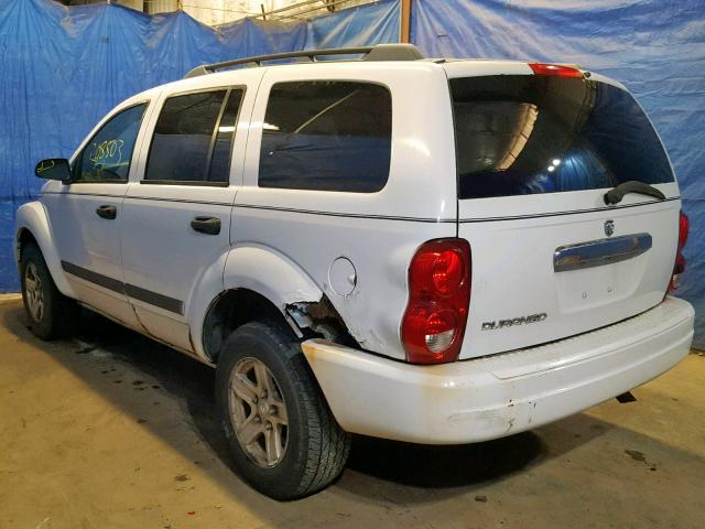 1D4HB48N56F119126 - 2006 DODGE DURANGO SL WHITE photo 3