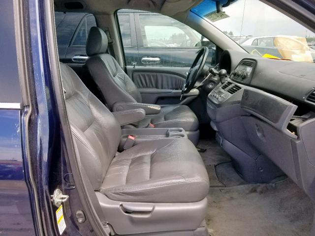 5FNRL38617B513925 - 2007 HONDA ODYSSEY EX BLUE photo 5