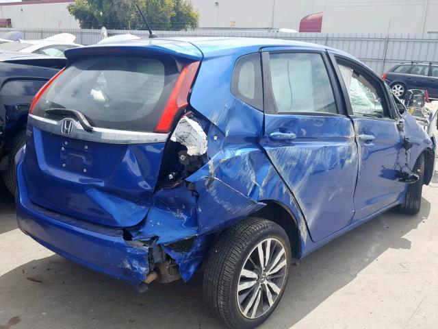 3HGGK5H81FM715764 - 2015 HONDA FIT EX BLUE photo 4