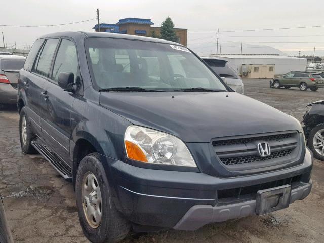 2HKYF18153H584505 - 2003 HONDA PILOT LX BLUE photo 1